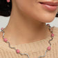 Striped Season - Pink - Paparazzi Necklace Image