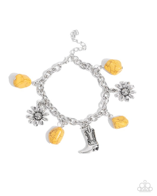 Badlands Beau - Yellow - Paparazzi Bracelet Image