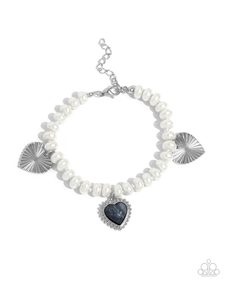 Heart-struck Haven - Silver - Paparazzi Bracelet Image