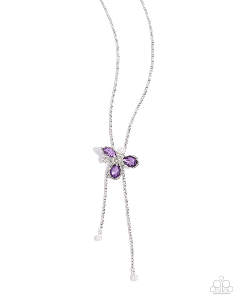 FLORAL Values - Purple - Paparazzi Necklace Image