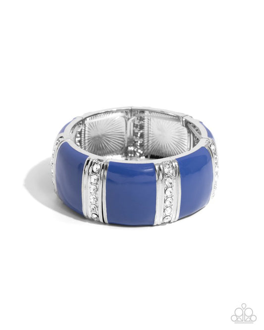 Colored Cameo - Blue - Paparazzi Bracelet Image