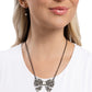 Bewitching Bow - Black - Paparazzi Necklace Image