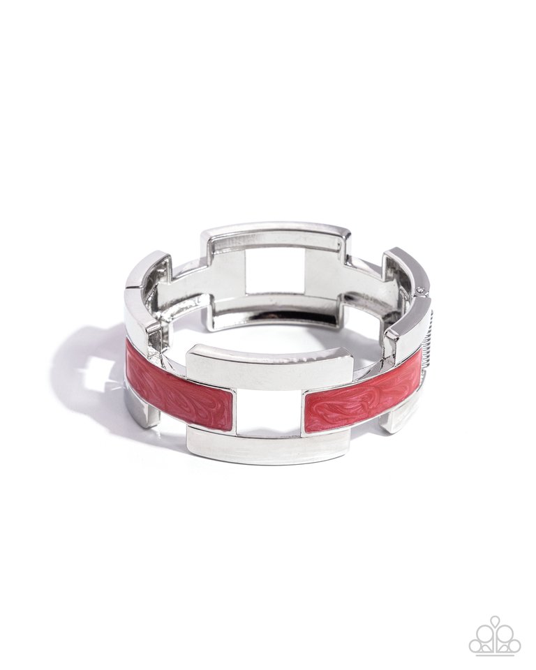 Modern Merger - Red - Paparazzi Bracelet Image