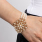 Flattering Floral - Gold - Paparazzi Bracelet Image