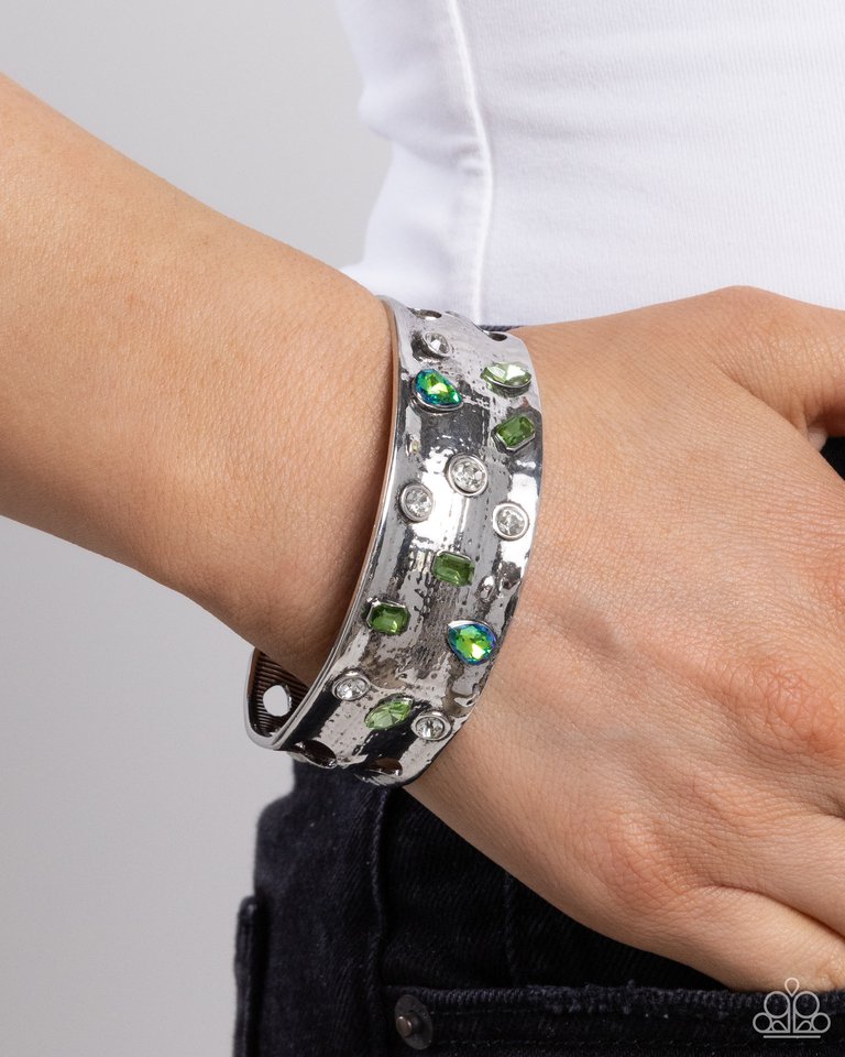 Embellished Empire - Green - Paparazzi Bracelet Image