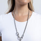 Monochromatic Maven - White - Paparazzi Necklace Image