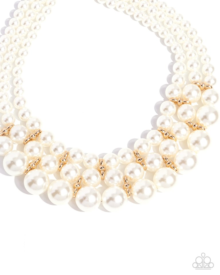 Glossy Gala - Gold - Paparazzi Necklace Image