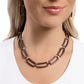 Technical Texture - Copper - Paparazzi Necklace Image