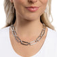 Technical Texture - Silver - Paparazzi Necklace Image