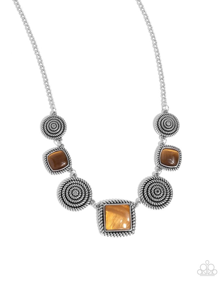 Spiral Sass - Brown - Paparazzi Necklace Image