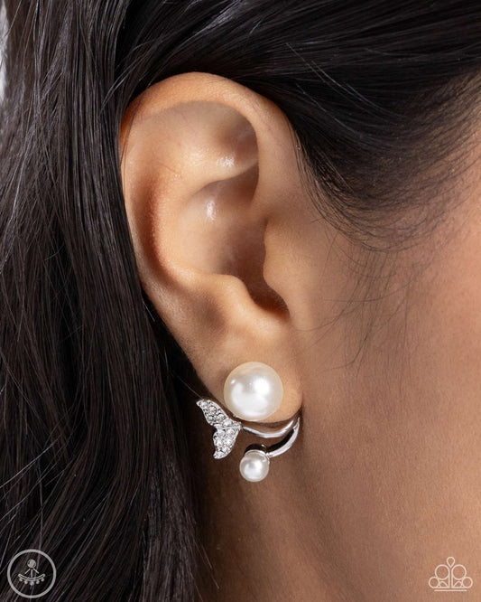 Modular Mermaid - White - Paparazzi Earring Image