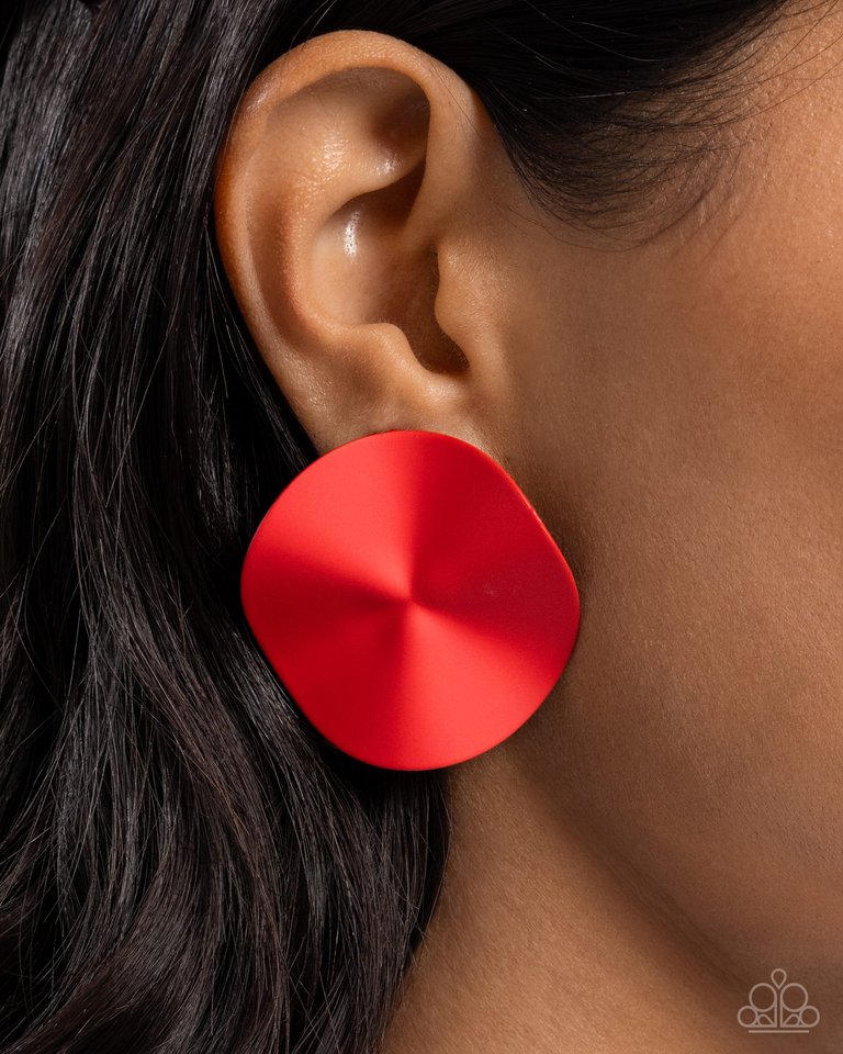 Moody Masterpiece - Red - Paparazzi Earring Image