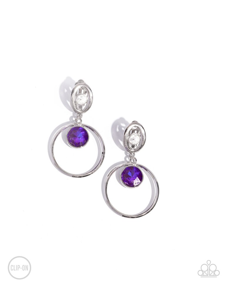 Modern Moment - Purple - Paparazzi Earring Image