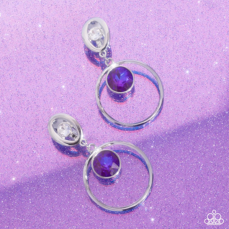 Modern Moment - Purple - Paparazzi Earring Image