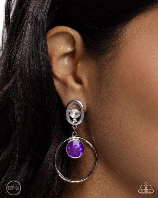 Modern Moment - Purple - Paparazzi Earring Image