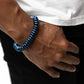 Dynamic Discs - Blue - Paparazzi Bracelet Image