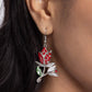 Tulip Tradition - Red - Paparazzi Earring Image