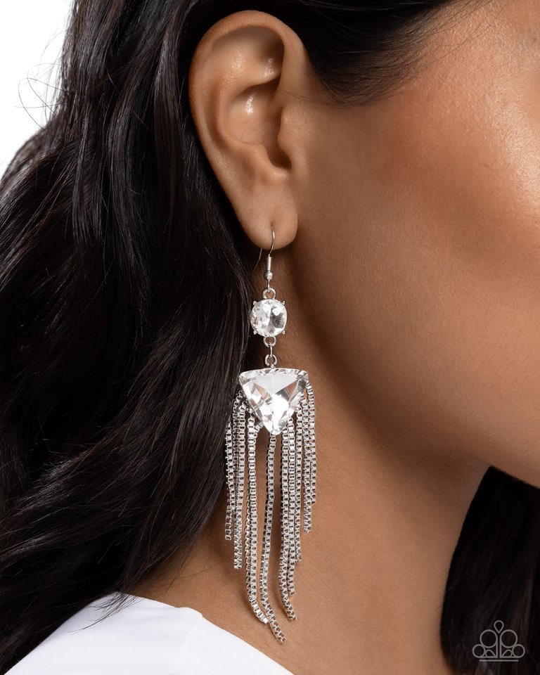 Maven Musings - White - Paparazzi Earring Image