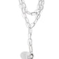 Balancing Ball - Silver - Paparazzi Necklace Image