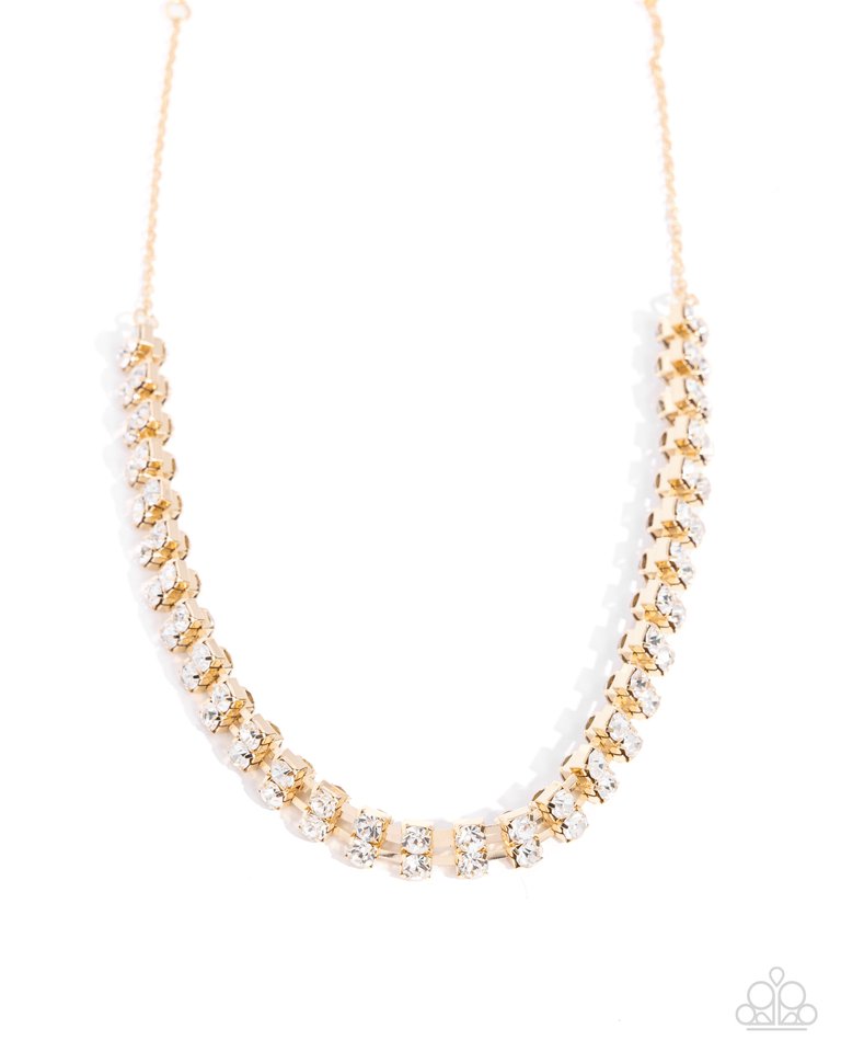 Linked Lady - Gold - Paparazzi Necklace Image