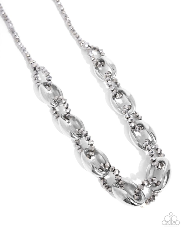 Flickering Fact - Silver - Paparazzi Necklace Image