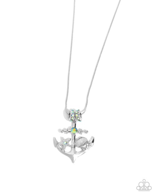 Anchored Accent - Green - Paparazzi Necklace Image