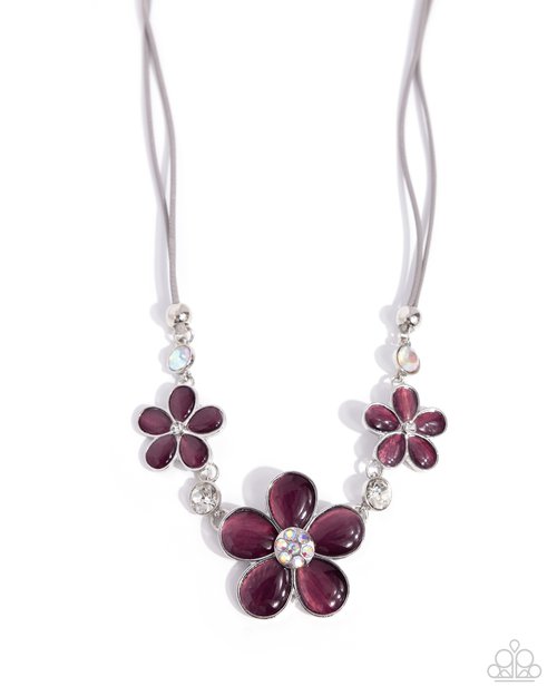 Cats Eye Calm - Purple - Paparazzi Necklace Image