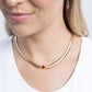 Stunning Solitaire - Red - Paparazzi Necklace Image