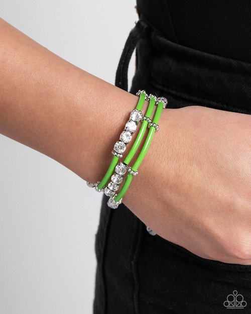 Certainly Coiled - Green - Paparazzi Bracelet Image