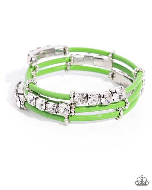 Certainly Coiled - Green - Paparazzi Bracelet Image