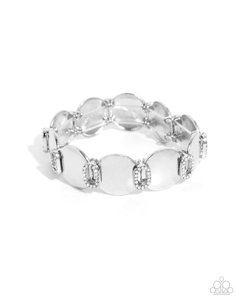 Shimmery Sneak Peek - White - Paparazzi Bracelet Image