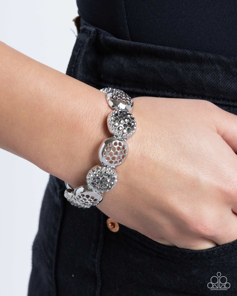 Airily Adorned - Silver - Paparazzi Bracelet Image