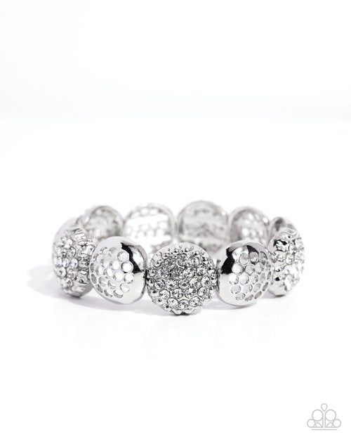 Airily Adorned - White - Paparazzi Bracelet Image