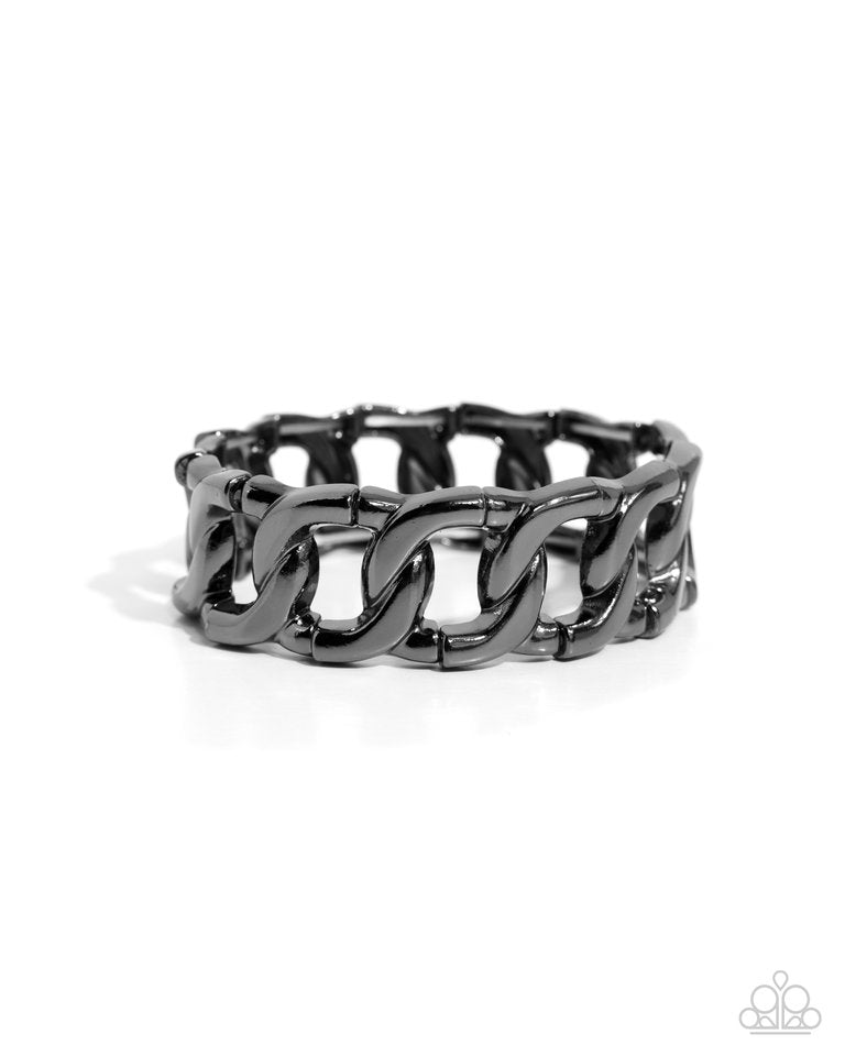 Forged in Fame - Black - Paparazzi Bracelet Image