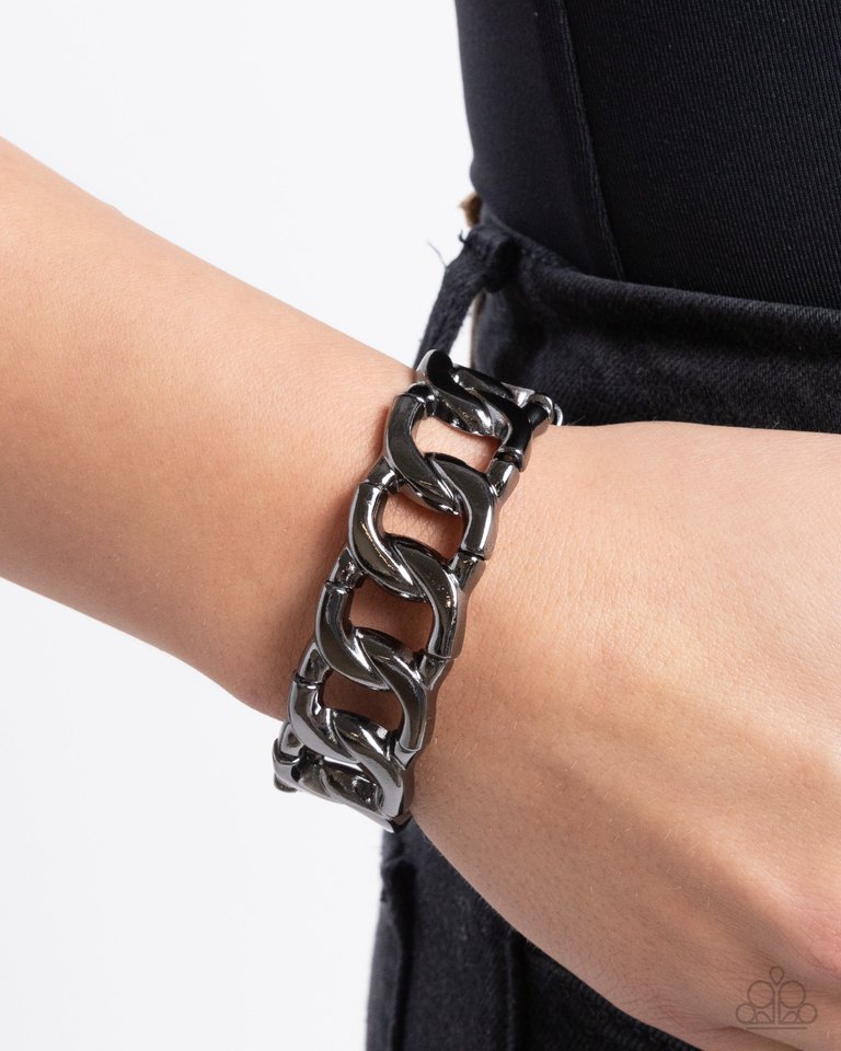 Forged in Fame - Black - Paparazzi Bracelet Image