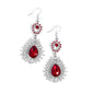 Teardrop Traveler - Red - Paparazzi Earring Image