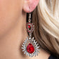 Teardrop Traveler - Red - Paparazzi Earring Image