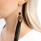 Feathered Festivity - Black - Paparazzi Earring Image