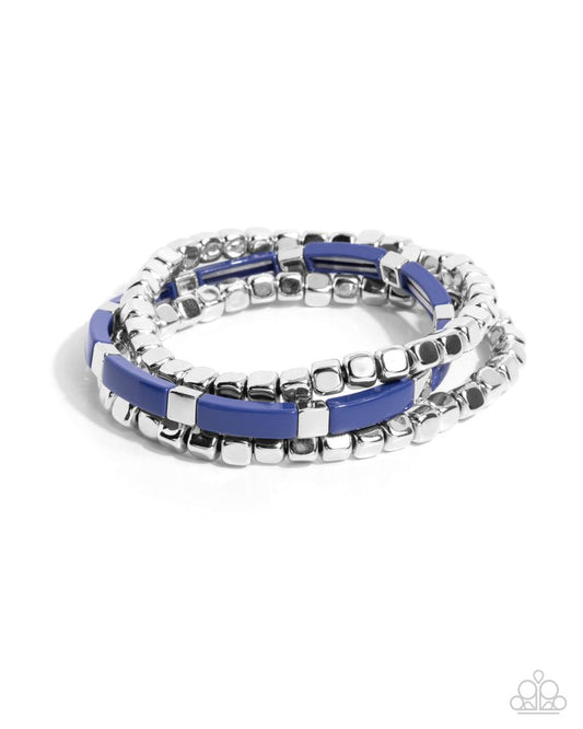 Colorful Cadenza - Blue - Paparazzi Bracelet Image