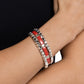 Colorful Cadenza - Red - Paparazzi Bracelet Image