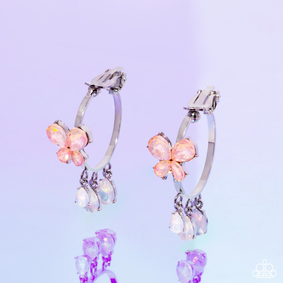 Fairy Fantasy - Orange - Paparazzi Earring Image