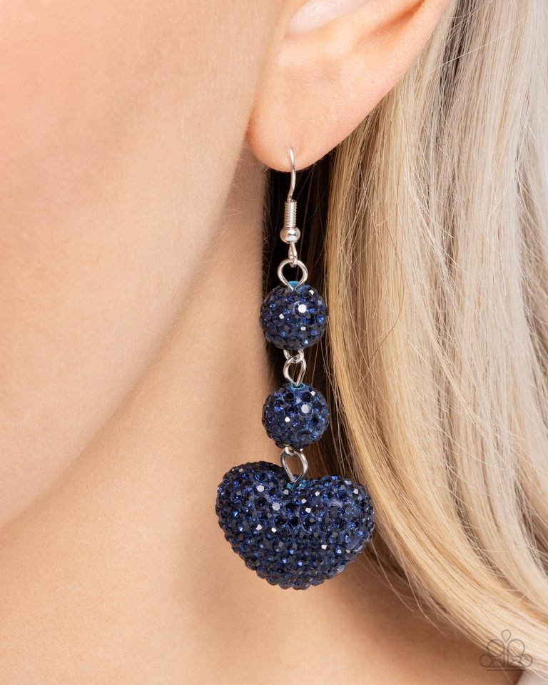 Vision in Shimmer - Blue - Paparazzi Earring Image