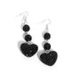 Vision in Shimmer - Black - Paparazzi Earring Image