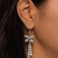 Date Night Decadence - White - Paparazzi Earring Image