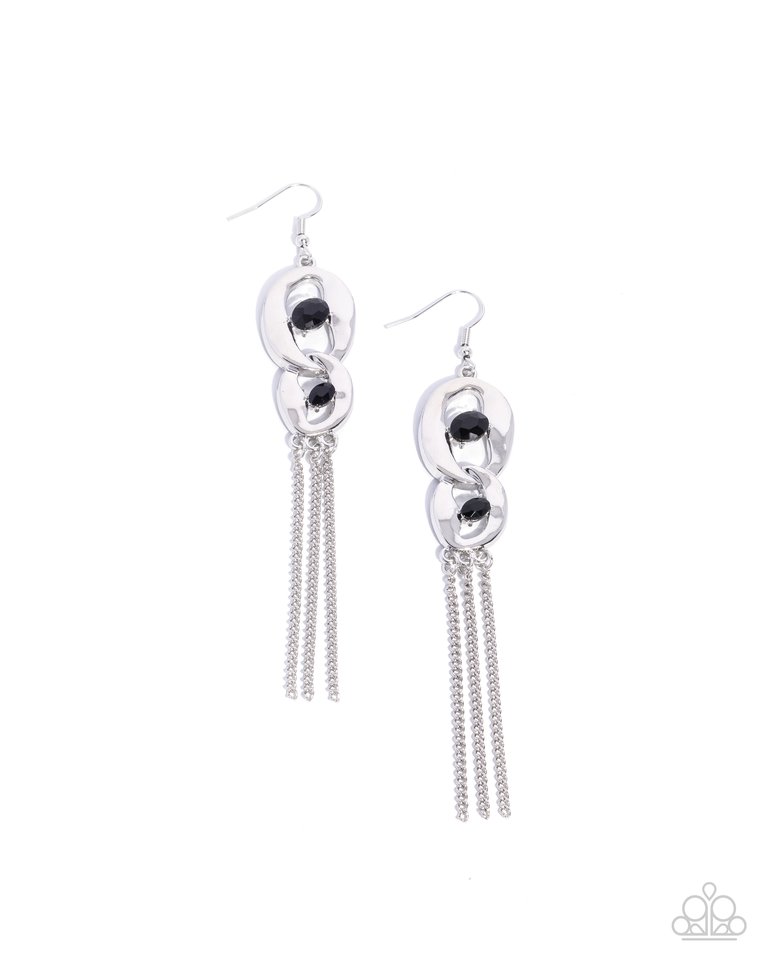 Wild Welcome - Black - Paparazzi Earring Image