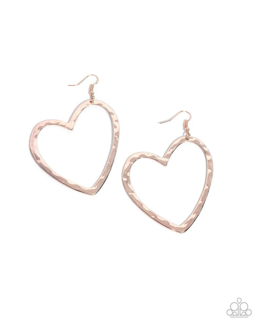 Just My Type - Rose Gold - Paparazzi Earring Image