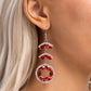 Polished Pattern - Red - Paparazzi Earring Image
