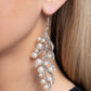 Flourishing Fancy - White - Paparazzi Earring Image