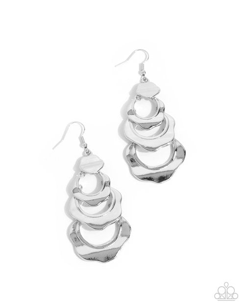 Layered Labor - Silver - Paparazzi Earring Image