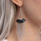 Fringe Feature - Black - Paparazzi Earring Image